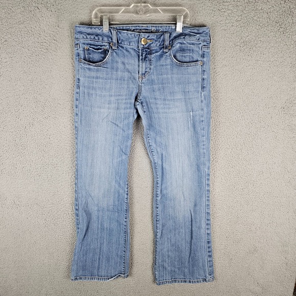 American Eagle Favorite Boyfriend Jeans Womens 10 Short Stretch Bootcut - Picture 1 of 11